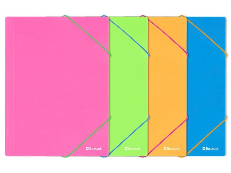 Carpeta Gomas Solapas Pp A4 Colores Neon