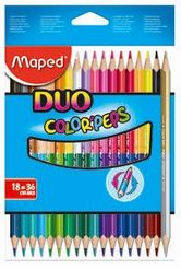 Caja 18 Lapices Colores Color Peps Duo Bicolor