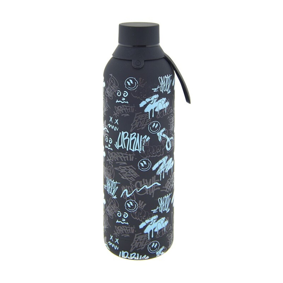 BOTELLA TERMICA JUVENIL 750ML BLACK URBAN GRAFFITI
