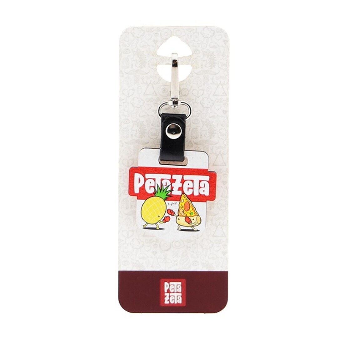 LLAVERO / KEYCHAIN - PINEAPPLE VS PIZZA