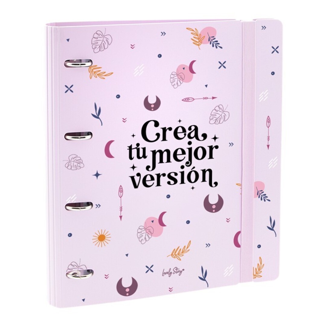 ARCHIVADOR 360º -100 H. CUADRICULA 100G+4 SEPARADORES+1 SOBRE PVC- PINK - CREA TU MEJOR VERSION