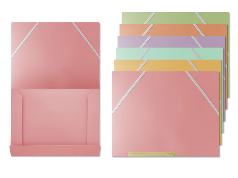Carpeta A4 Pp Gomas Y Solapas Pastel