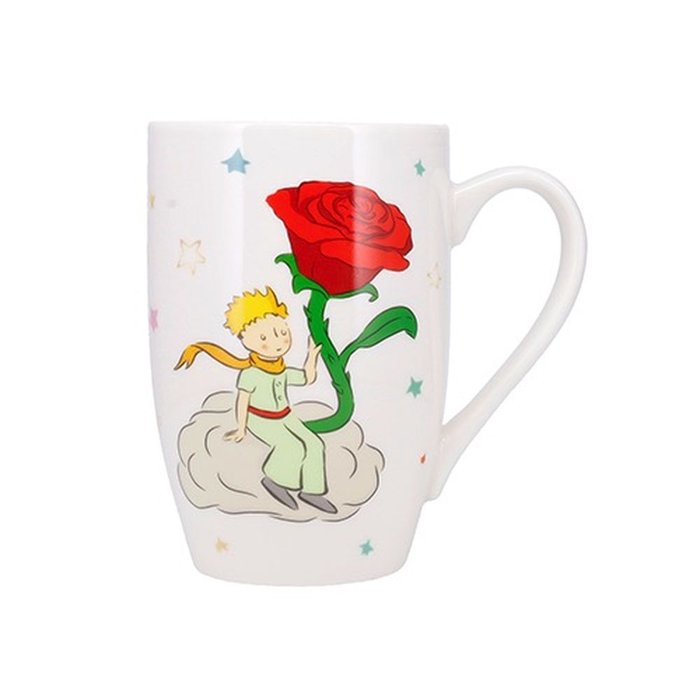 TAZA EL PRINCIPITO CON ROSA